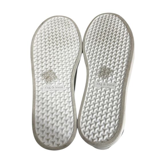 Rag & Bone R1 LIKE NEW White Leather Sneaker Tennis Shoe Size 37 Fits US 6.5 - Picture 8 of 13